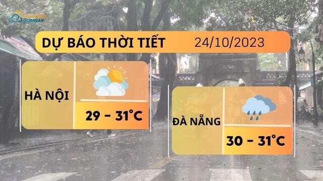 Dự báo thời tiết hôm nay 24/10: Hà Nội trời lạnh về sáng và đêm, Đà Nẵng & TP.HCM mưa